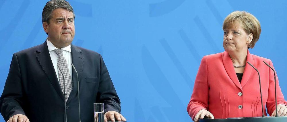 Vizekanzler Sigmar Gabriel und Bundeskanzlerin Angela Merkel wollen Griechenland im Euro halten.