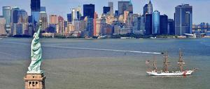 New York, New York. Im 19. Jahrhundert waren die USA das Einwanderungsland schlechthin. Die Freiheitsstatue war für viele Auswanderer ein Symbol für den Traum vom besseren Leben. 