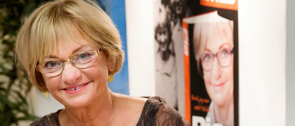 Die designierte neue dänische Parlamentpräsidentin Pia Kjærsgaard bei einer Buchpräsentation. 
