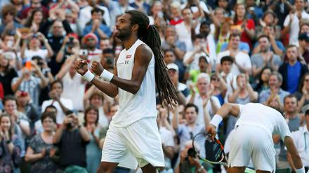 Geschafft: Dustin Brown wirft den großen Favoriten Rafael Nadal aus dem Turnier.