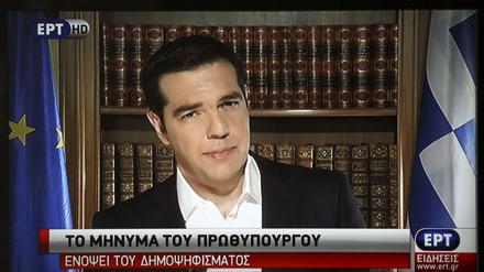 Der Premier spricht zum Volk. Alexis Tsipras versucht alles, um die Griechen zu einem "Nein" beim Referendum zu bewegen. Damit spaltet er das kriselnde Land.