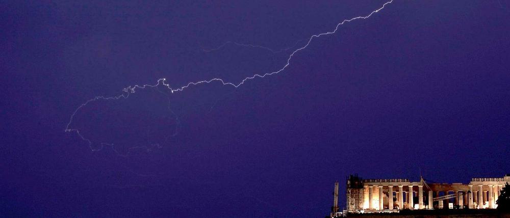 Gewitter über Athen