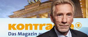 RBB-Chefredakteur Christoph Singelnstein stellt sich vor das Politikmagazin "Kontraste".