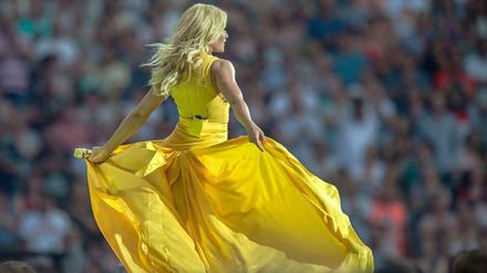 Helene Fischer sang am Wochenende im Rahmen ihrer "Farbenspiel"-Tournee im Olympiastadion.