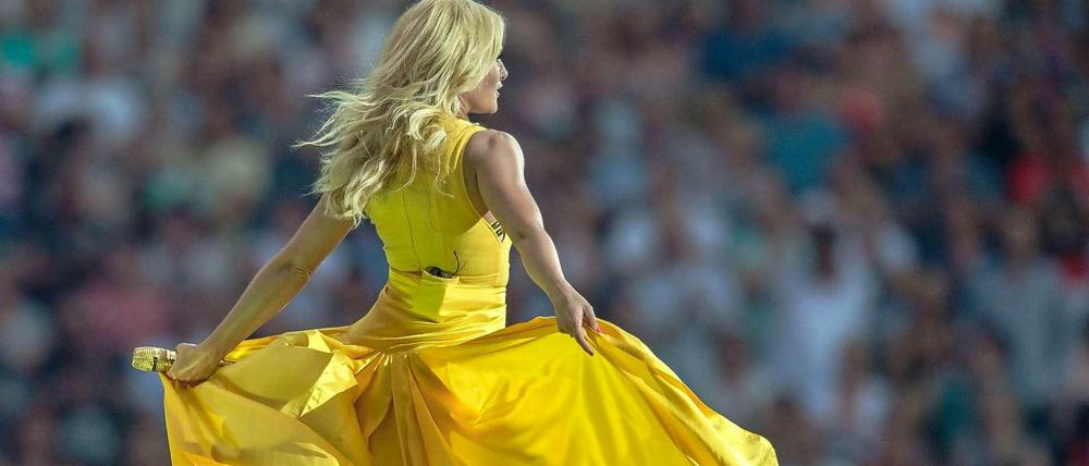 Helene Fischer sang am Wochenende im Rahmen ihrer "Farbenspiel"-Tournee im Olympiastadion.