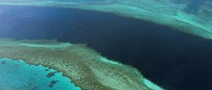 Das Great Barrier Reef vor der Küste von Queensland.