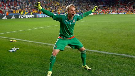 Schwedens Torhüter Patrik Carlgren.