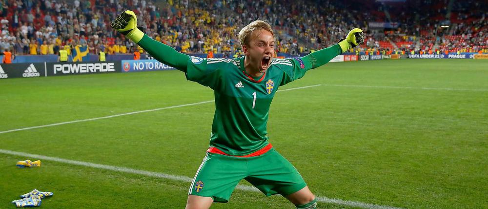 Schwedens Torhüter Patrik Carlgren.