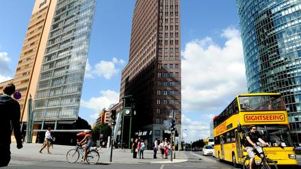 Der Potsdamer Platz und seine Skyline. 