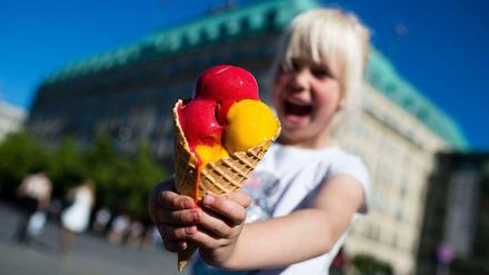Bei den heißen Temperaturen geht es nicht ohne Eis.