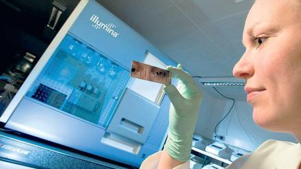 Schau mir in die Gene. Informationen aus medizinischen Datenbanken und über das Erbgut von Tumoren, wie sie mit Genchips (hier am Berliner Max-Planck-Institut für Genetik) gewonnen werden, sollen helfen, die beste Therapie für jeden Patienten zu finden. 