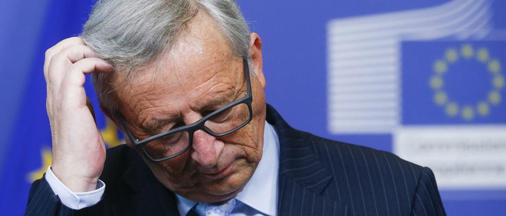 Nachdenken über Griechenland. Auch EU-Kommissionschef Jean-Claude Juncker wollte sich am Sonntag nicht zum griechischen Ergebnis äußern.
