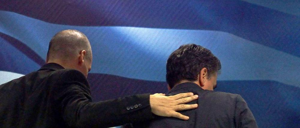 Vanis Varoufakis und sein Amtsnachfolger Euklid Tsakalotos