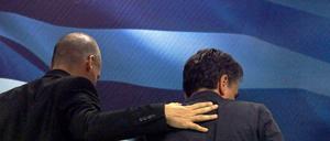 Vanis Varoufakis und sein Amtsnachfolger Euklid Tsakalotos