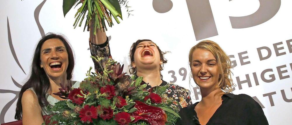 Die Bachmann-Kelag-und 3Sat-Preisgewinnerinnen Dana Grigorcea, Nora Gomringer und Valerie Fritsch
