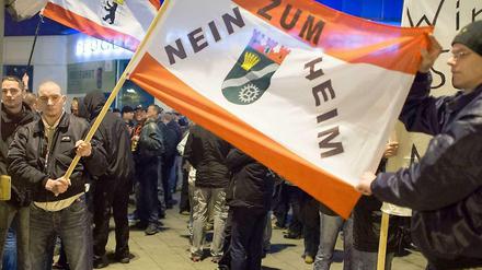 In Marzahn wird seit Monaten gegen den Bau der Flüchtlingsunterkunft demonstriert.