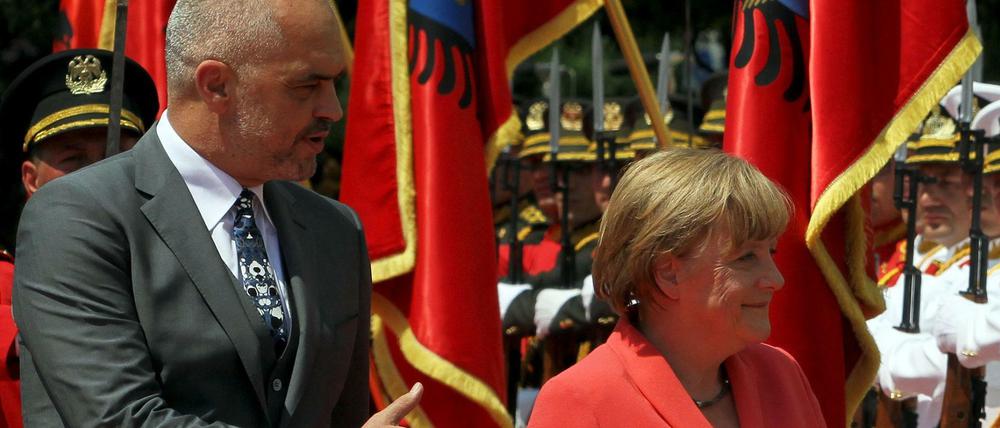 Albaniens Premier Edi Rama hat Bundeskanzlerin Merkel am Mittwoch empfangen.