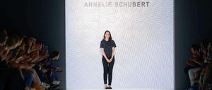 Verdient. Annelie Schubert zeigte erstmals auf er Fashion Week ihre Kollektion.