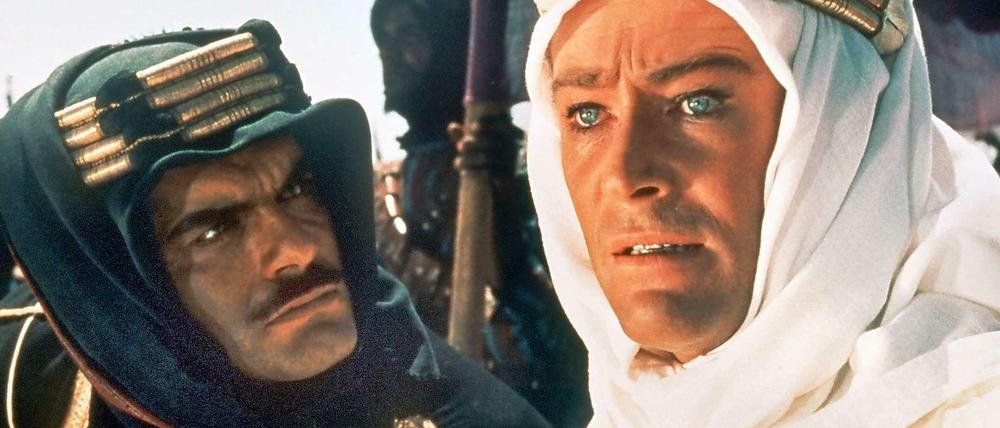 Der edle Araber. Omar Sharif (links) mit Peter O'Tolle in "Lawrence von Arabien".