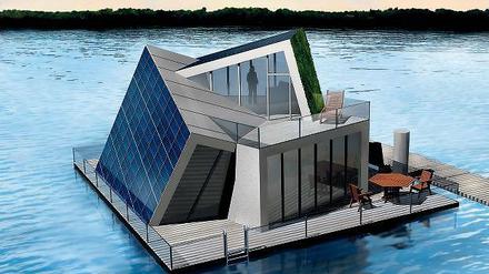 Komplett unabhängig. Das FreiLichtHaus soll sich einmal selbst mit Strom, Wärme und frischem Wasser versorgen und in der Lausitzer Seenlandschaft vor Anker liegen. 