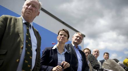 Der neue AfD-Vorstand um Frauke Petry stellte sich am Freitag der Presse.