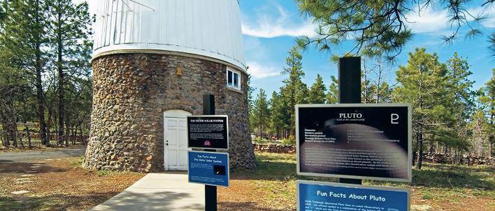 Historischer Ort. Vom Lowell-Observatorium (Arizona) aus entdeckte Clyde Tombaugh 1930 den Planeten Pluto.