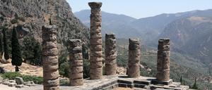 Klassische Kulisse für ein weissagendes Medium: Studio-Säulen in Delphi.