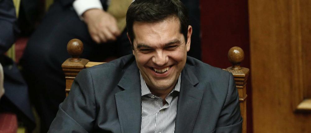 Alexis Tsipras während der Abstimmung im griechischen Parlament.