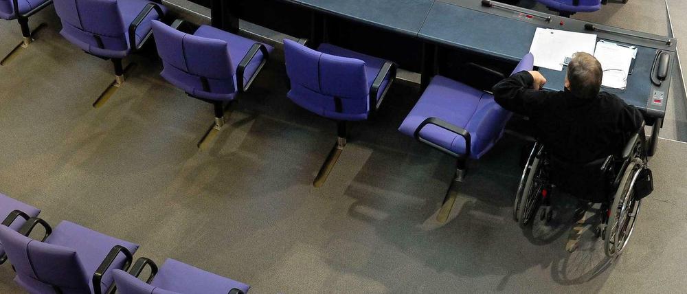 Im Bundestag gibt es nur sehr wenige Abgeordnete mit Behinderung.