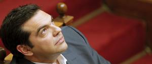 Der griechische Ministerpräsident Alexis Tsipras bei der Abstimmung über die Reformgesetze im Parlament