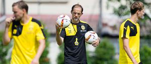 Trainer Thomas Tuchel steigt mit Borussia Dortmund in der dritten Runde in die Europa League ein.