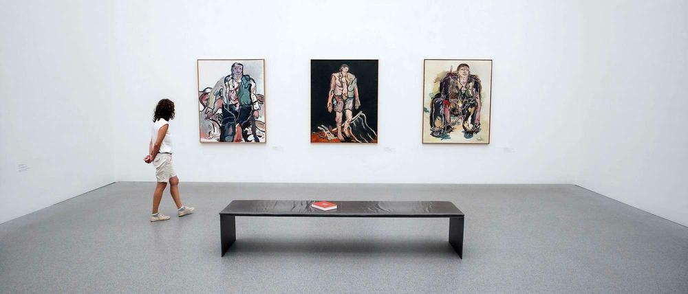 Werke von Georg Baselitz in der Pinakothek der Moderne.