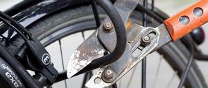 Das reicht wohl nicht. Viele Schlösser lassen sich schnell knacken - Bügelschlösser gehören zu den sichersten.