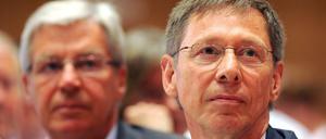 Carsten Sieling (rechts) und sein Amtsvorgänger Jens Böhrnsen. 