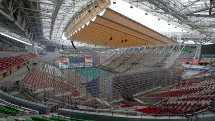 In der Kazan-Arena sollen 2018 WM-Spiele stattfinden - wenn die Vergabe der Weltmeisterschaft nicht wiederholt wird.