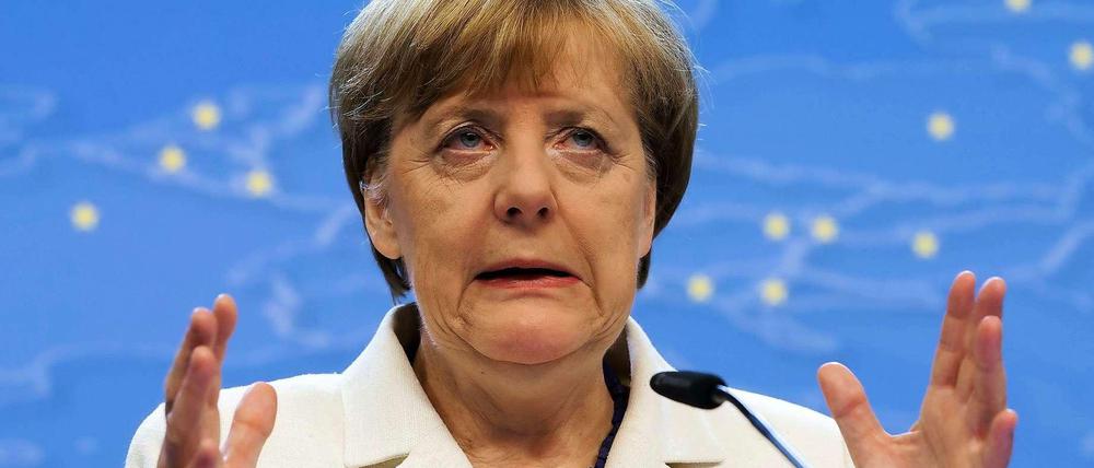 Bundeskanzlerin Angela Merkel (CDU) am Montag in Brüssel.