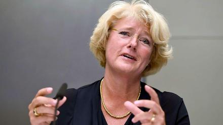 Monika Grütters beim Pressegespräch in Berlin.