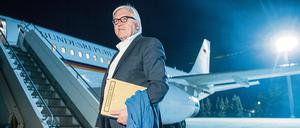 Kurz vor dem Abheben: Frank-Walter Steinmeier kümmert sich um deutsche Belange.