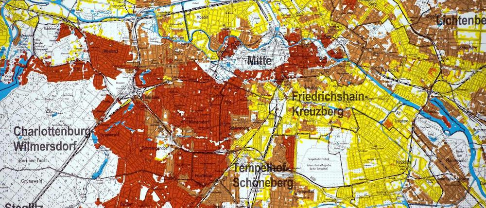 Rot heißt: angespannte Preislage. Der Mietspiegel 2015 ist laut Landgericht doch gültiges Vergleichsinstrument.