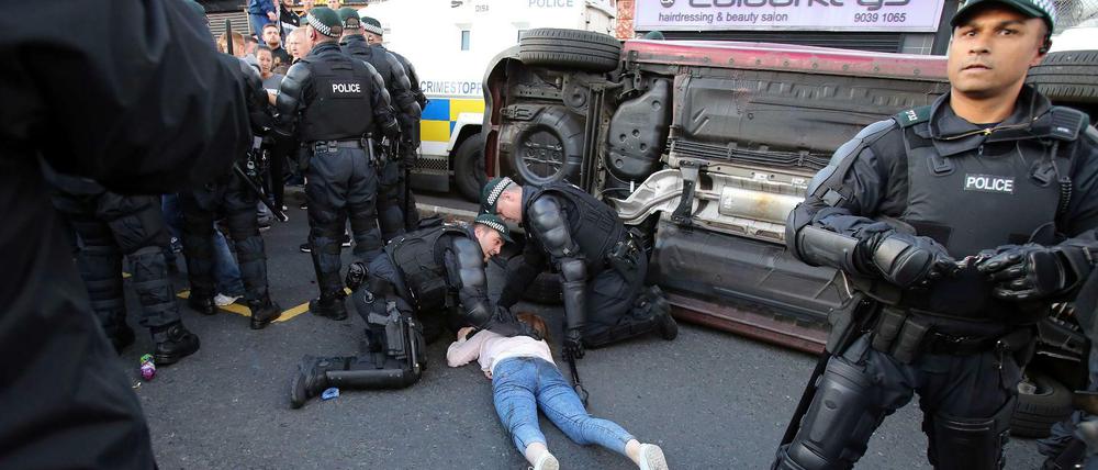 Ausschreitungen in Belfast.