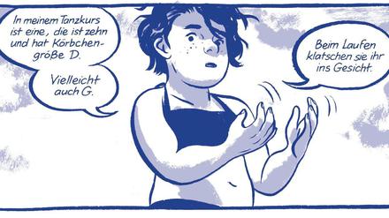 Teenager-Themen. Eine Seite aus „Ein Sommer am See“ .