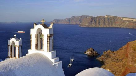 Blick auf Santorini
