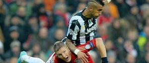 Wenn Vidal über die Bayern kommt. Der Chilene gilt als wilder Zweikämpfer, was auch Schweinsteiger vor zwei Jahren im Viertelfinale der Champions League spürte.