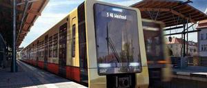 Ein neues Gesicht. In einer Firmenbroschüre zeigt der Bahnhersteller Stadler, wie die neue S-Bahn für Berlin aussehen könnte. Eine Entscheidung ist noch nicht gefallen. 