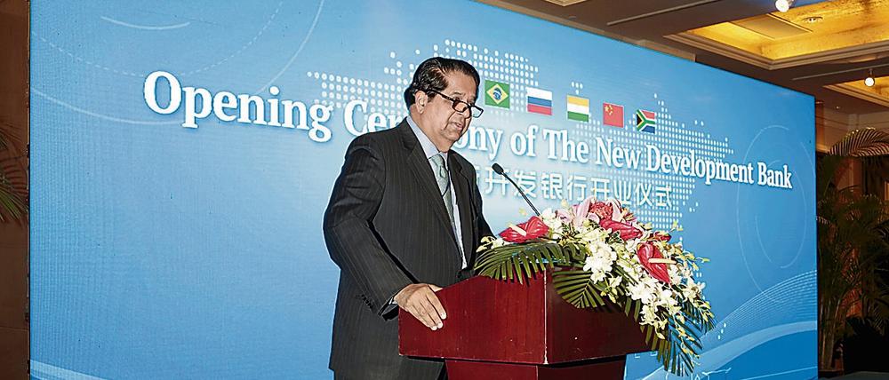 Feierlich. NDB-Präsident Kundapur Kamath bei der Eröffnungsrede.