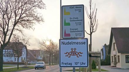 Da flippte die Kirche aus. In Templin lud das "Spaghettimonster" zur "Nudelmesse", wo andere für ihren Gottesdienst werben
