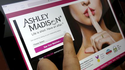 Die Homepage der Seitensprungagentur Ashley Madison. Schweigen ist höchstes Gebot. Die Agentur wurde Opfer eines Hackerangriffs. 