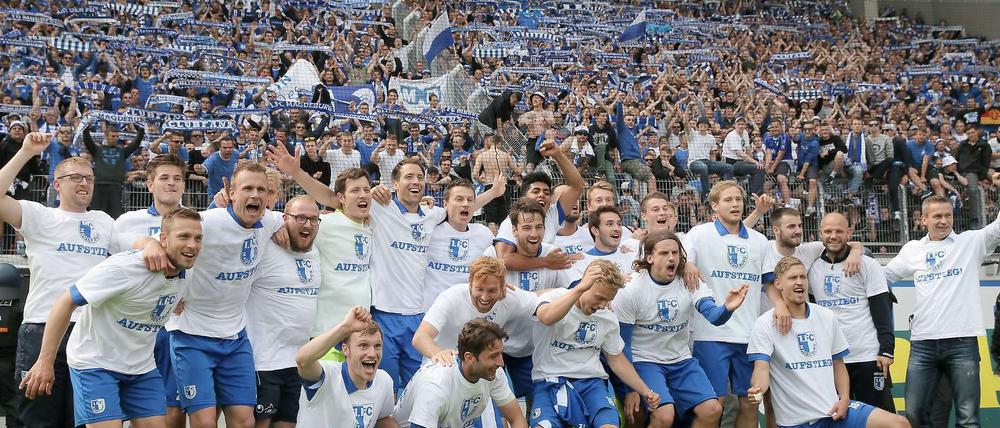 Vom Schicksal begünstigt. Nach Jahren der Erfolglosigkeit will sich Magdeburg nun in der Dritten Liga etablieren.