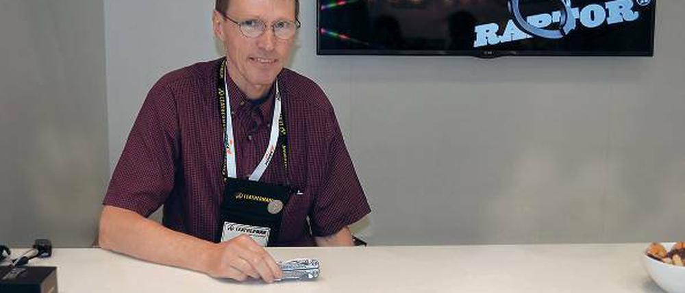 Timothy S. Leatherman (67), der Erfinder des gleichnamigen Werzeugs wohnt in Eugene, im US-Staat Oregon. Der Ingenieur ist Gründer und Chef der Leatherman Tool Group