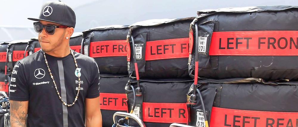 Nachdenklich. Weltmeister Lewis Hamilton auf dem Hungaroring.